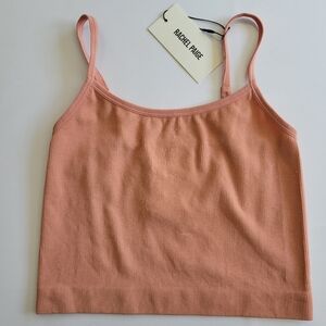 Rachel Paige Pink Ribbed Cropped Cami